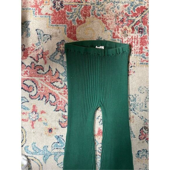 Callahan Knitwear Women's Green Pull-On Rib Knit Tailored Slim Pants Size L - Picture 5 of 8